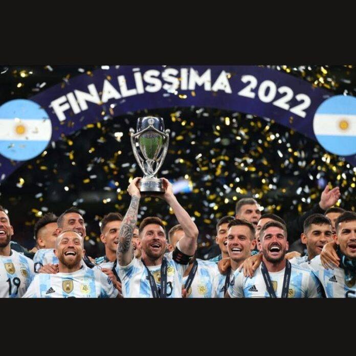 Messi Lifted another trophy after Argentina Wins Finalissima 2022